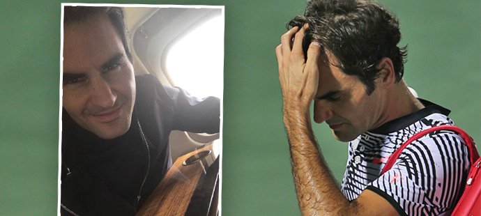 Švýcasrský tenista Roger Federer měl náročný let