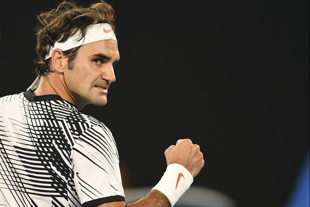 Roger Federer se na postup hodně nadřel