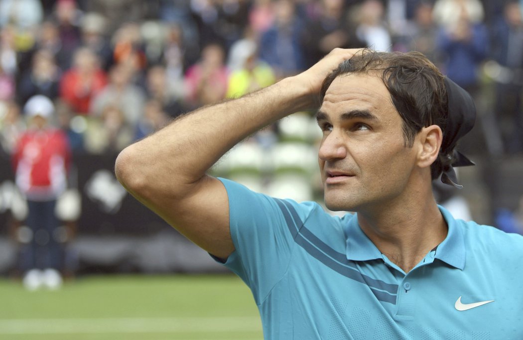 Roger Federer se na výhru hodně nadřel