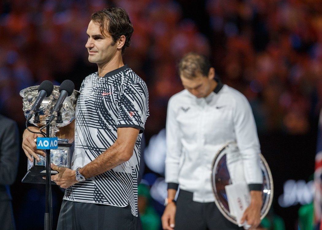 2017 - Roger Federer porazil v úchvatném finále Australian Open svého největšího rivala Rafaela Nadala