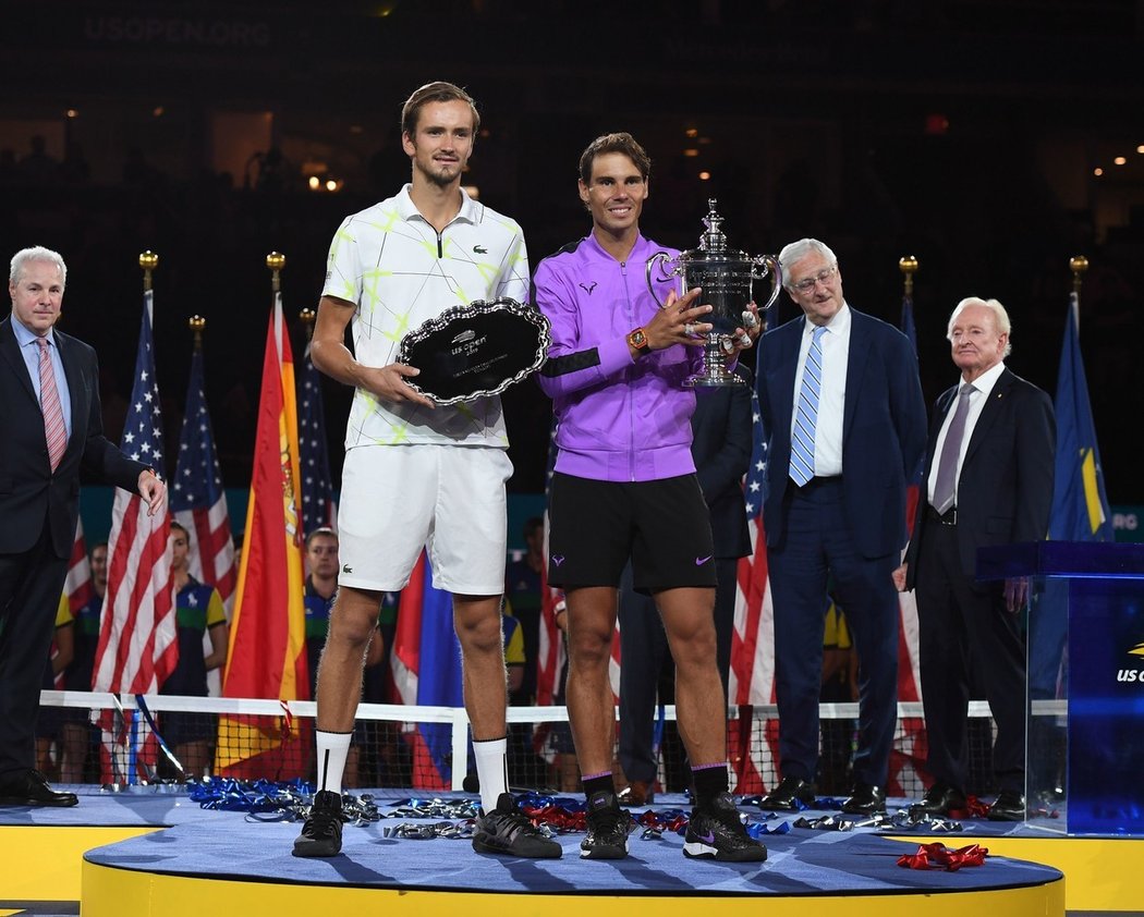 Finalisté US Open 2019, kde zvítězil španělský tenista Rafael Nadal