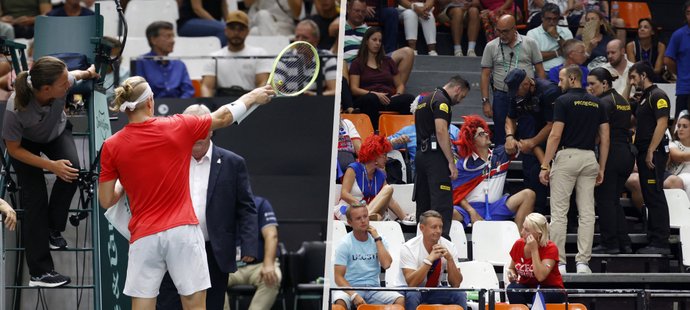 Pro některé české fanoušky si na Davis Cupu došla ochranka za doprovodu policie! Důvodem bylo neukázněné chování