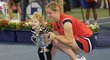 Clijstersová se svojí malou dcerkou pózovla při vyhlášení US Open 2011