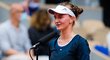 Barbora Krejčíková při rozhovoru po vítězném zápase s Elinou Svitolinovou ve třetím kole French Open