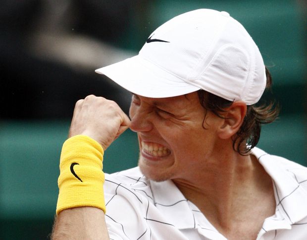 Tomáš Berdych slaví postup do semifinále French Open Tomáš Berdych slaví postup do semifinále French Open