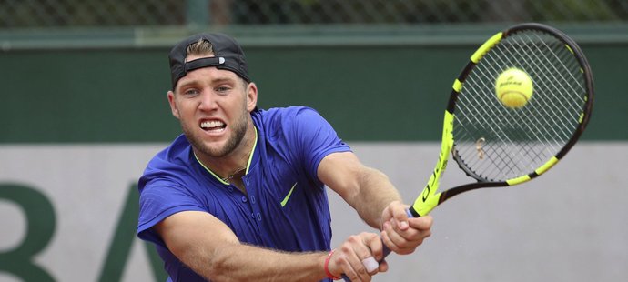 Americký tenista Jack Sock v prvním kole French Open proti Jiřímu Veselému