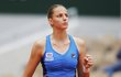 Karolína Plíšková se raduje po jedné z úspěšných výměn v prvním kole French Open