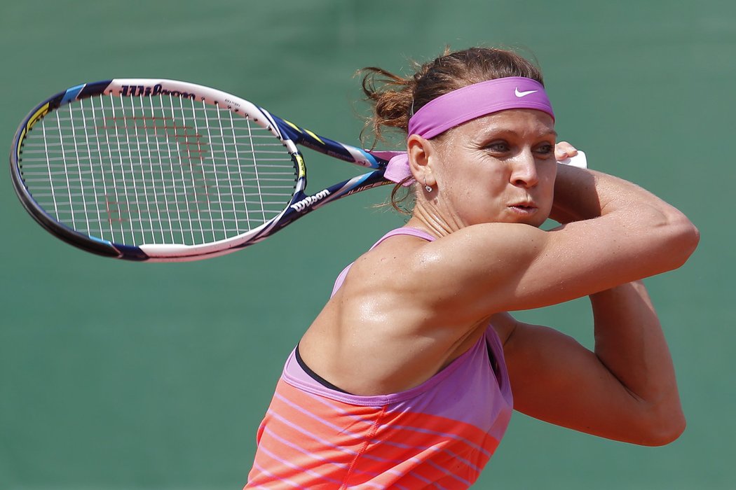 Lucie Šafářová v zápase druhého kola French Open