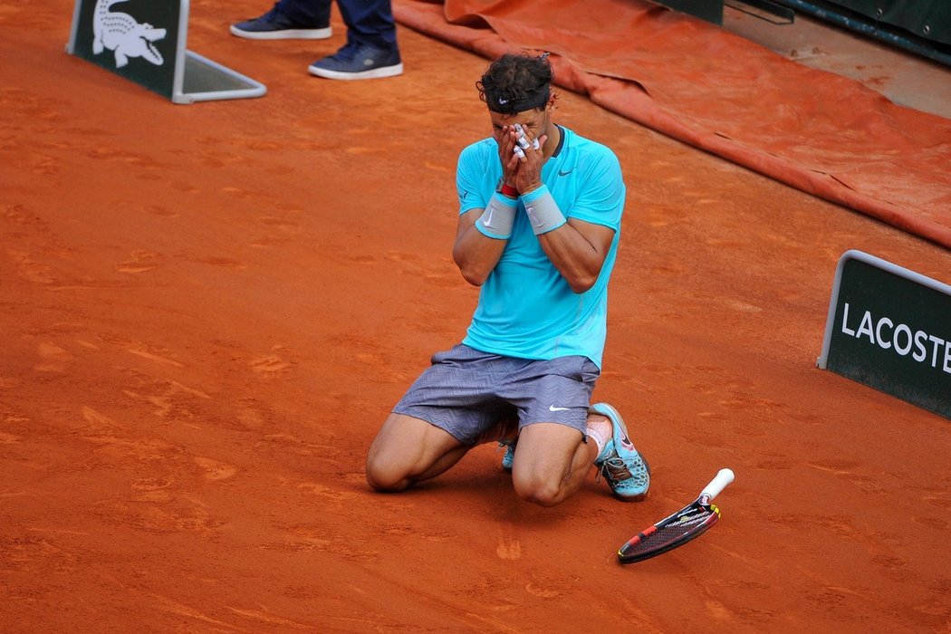 Šťastný Rafael Nadal po výhře v roce 2014