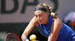 Petra Kvitová během zápasu druhého kola na French Open