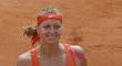 Petra Kvitová se raduje z postupu do třetího kola Roland Garros