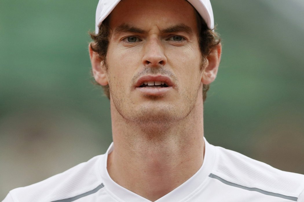 Andy Murray po prohraném setu s Radkem Štěpánkem