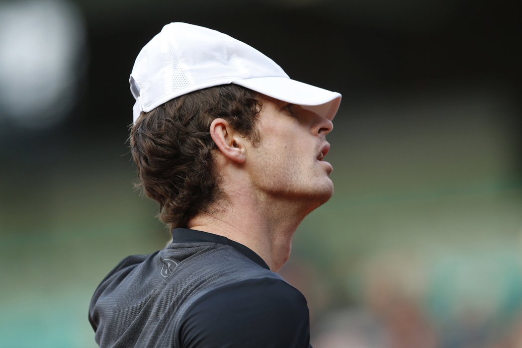 Andy Murray po prohraném setu s Radkem Štěpánkem