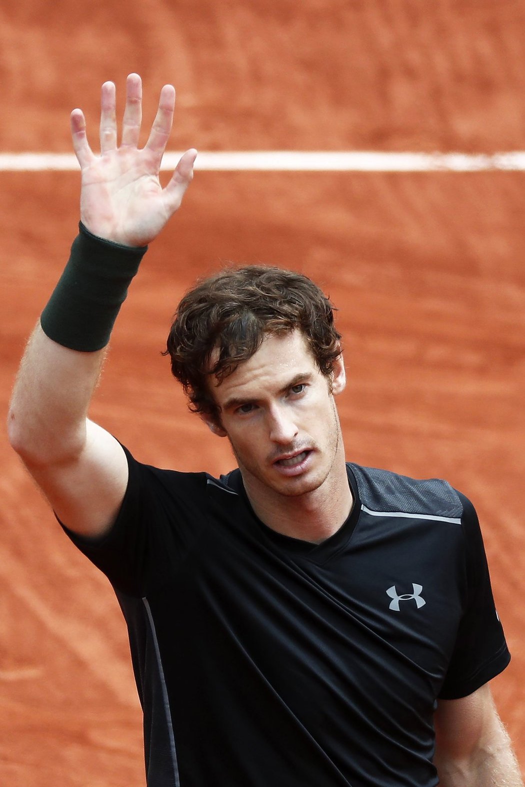 Andy Murray se raduje z vítězství nad Radkem Štěpánkem v prvním kole French Open