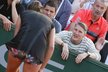Německý fotbalista Bastian Schweinsteiger fandí srbské tenistce Aně Ivanovičové na French Open