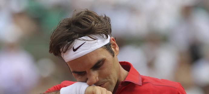 Zklamaný Federer.