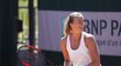 Petra Kvitová na tréninku v Paříži před startem na Roland Garros