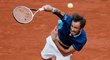 Ruský tenista Daniil Medveděv ve vítězném utkání na Roland Garros