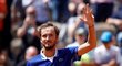 Ruský tenista Daniil Medveděv ve vítězném utkání na Roland Garros