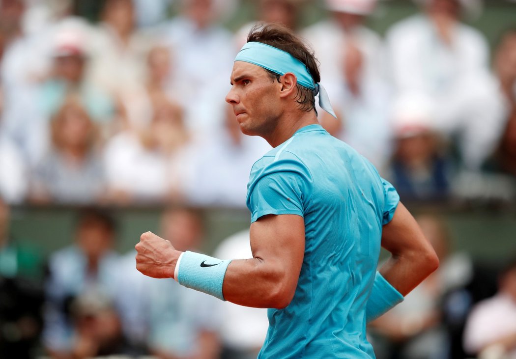 Rafael Nadal během finále tenisového French Open