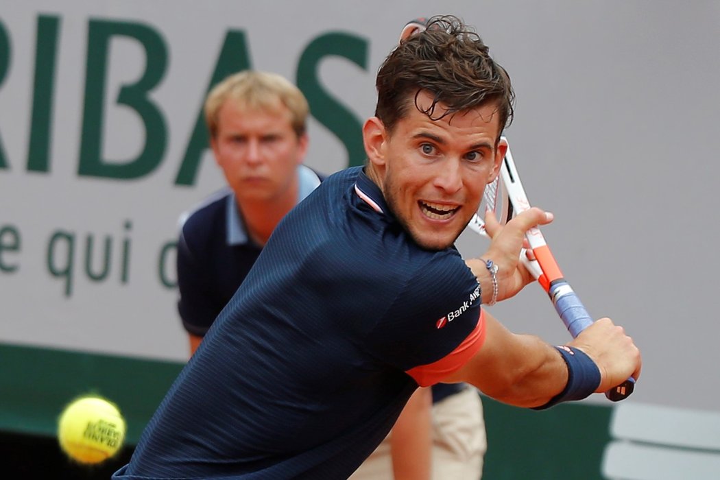 Rakouský tenista Dominic Thiem ve finále French Open proti Rafaelu Nadalovi