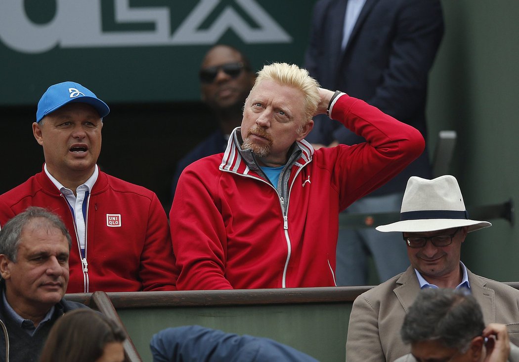 Trenéři Novaka Djokovič Marian Vajda a Boris Becker