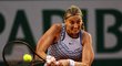 Petra Kvitová na French Open odehrává míč