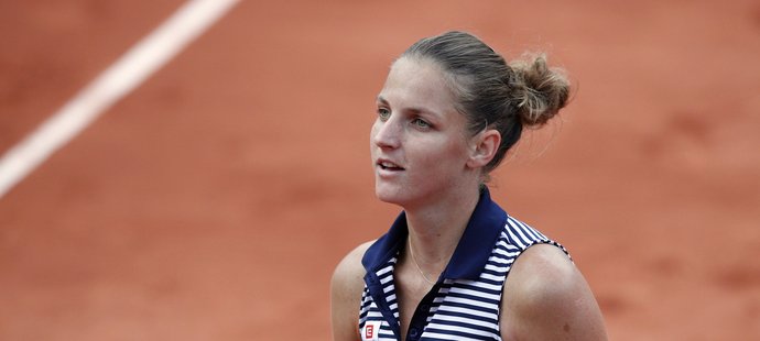 Česká tenistka Karolína Plíšková po postupu do čtvrtfinále French Open