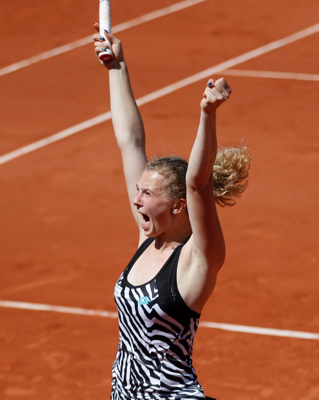 Obrovská radost Kateřiny Siniakové po vyřazení Naomi Ósakaové na French Open