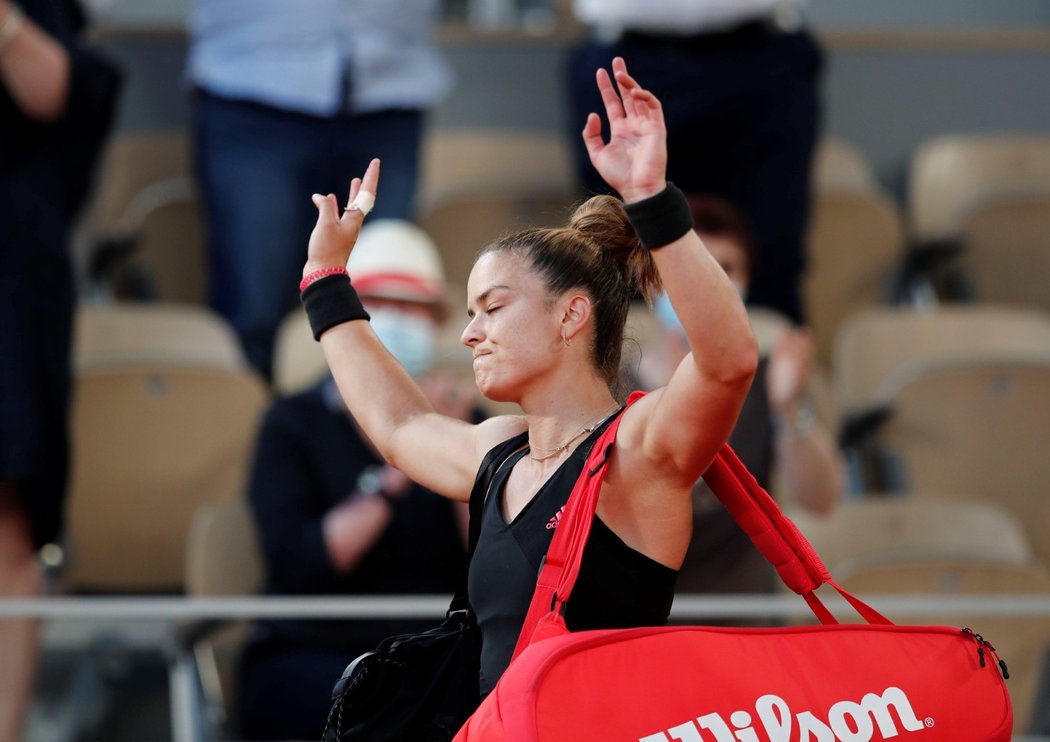 Řecká tenistka Maria Sakkariová po porážce v semifinále French Open