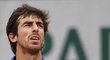 Uruguayský tenista Pablo Cuevas v zápase třetího kola French Open proti Tomáši Berdychovi