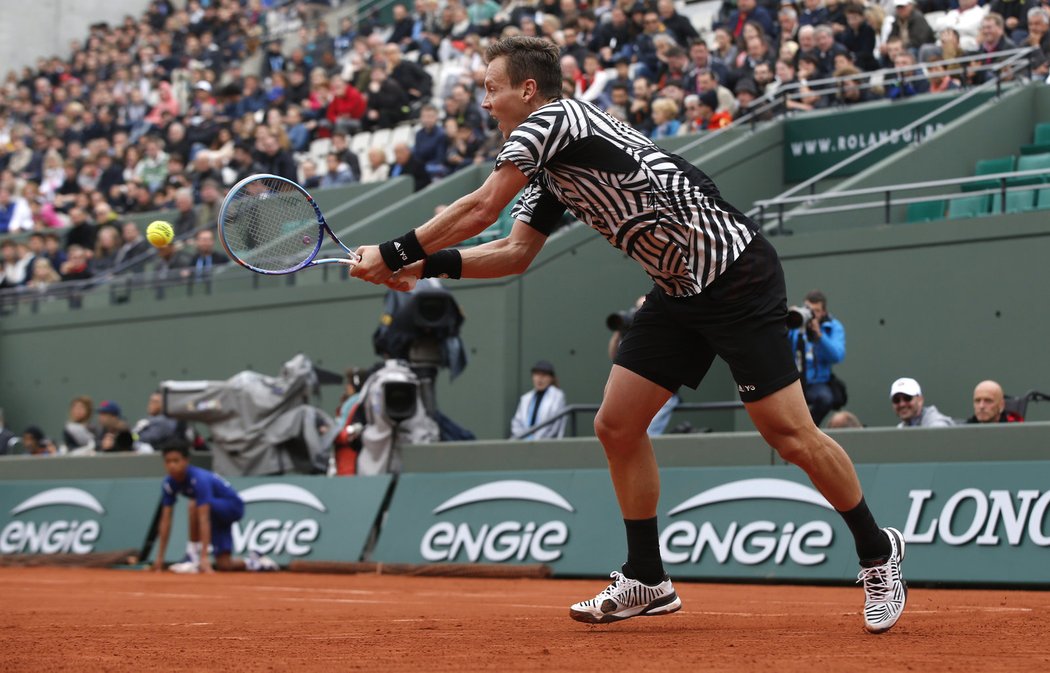 Tomáš Berdych v osmifinále French Open proti Davidu Ferrrerovi