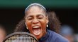 Američanka Serena Williamsová ve finále French open  se Španělkou Garbine Muguruzaovou