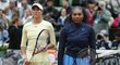 Američanka Serena Williamsová ve finále French open se Španělkou Garbine Muguruzaovou