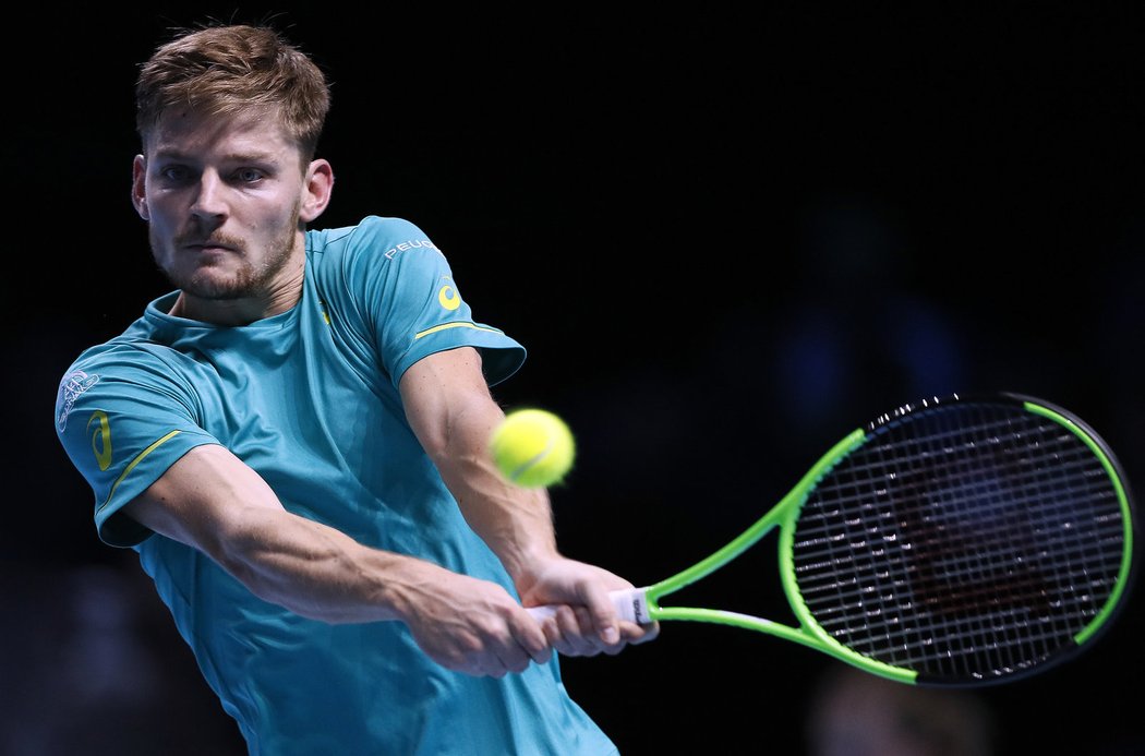 Goffin v zápase s Nadalem na Turnaji mistrů