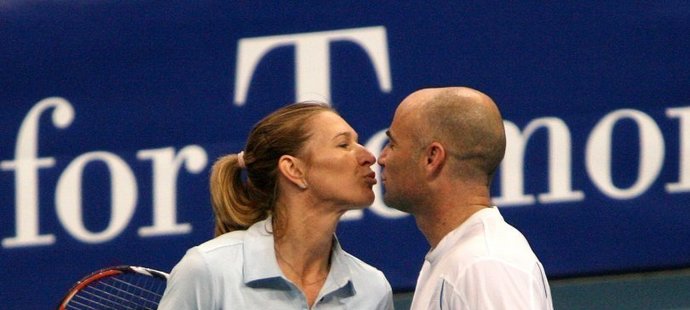 Steffi Grafová s manželem Andre Aggasim