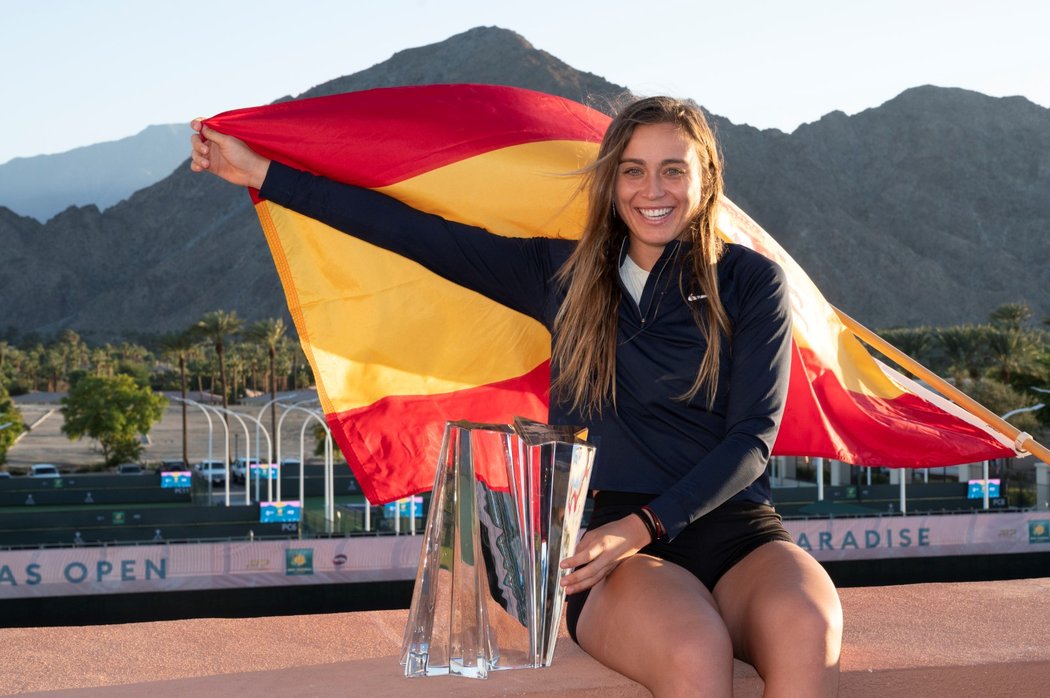 Španělka Paula Badosaová si užívá triumf na Indian Wells