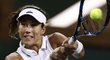 Garbiňe Muguruzaová v zápase proti Karolíně Plíškové na turnaji v Indian Wells