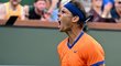 Rafael Nadal ve vypjatém utkání na turnaji v Indian Wells proti Nicku Kyrgiosovi