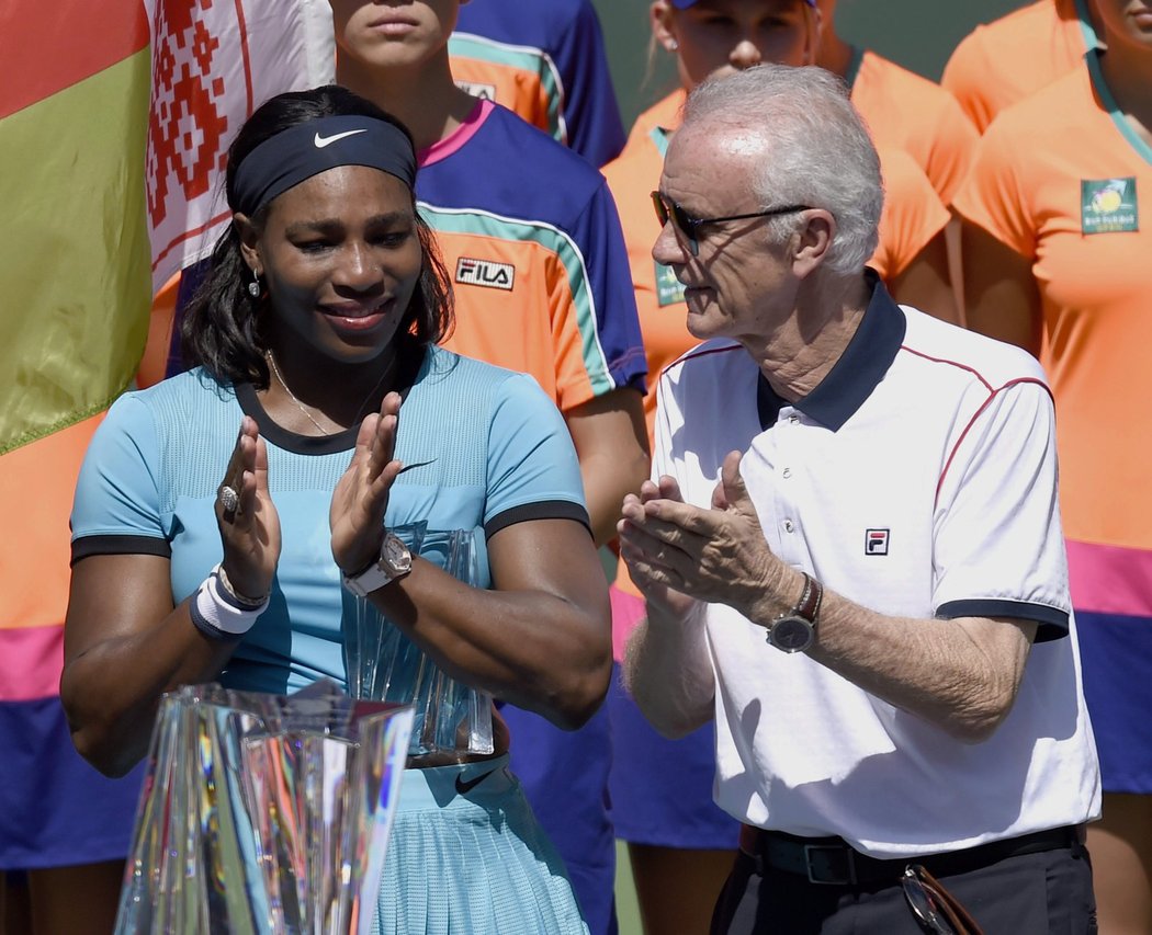 Raymond Moore, šéf turnaje v Indian Wells, po finále žen s poraženou Serenou Williamsovou