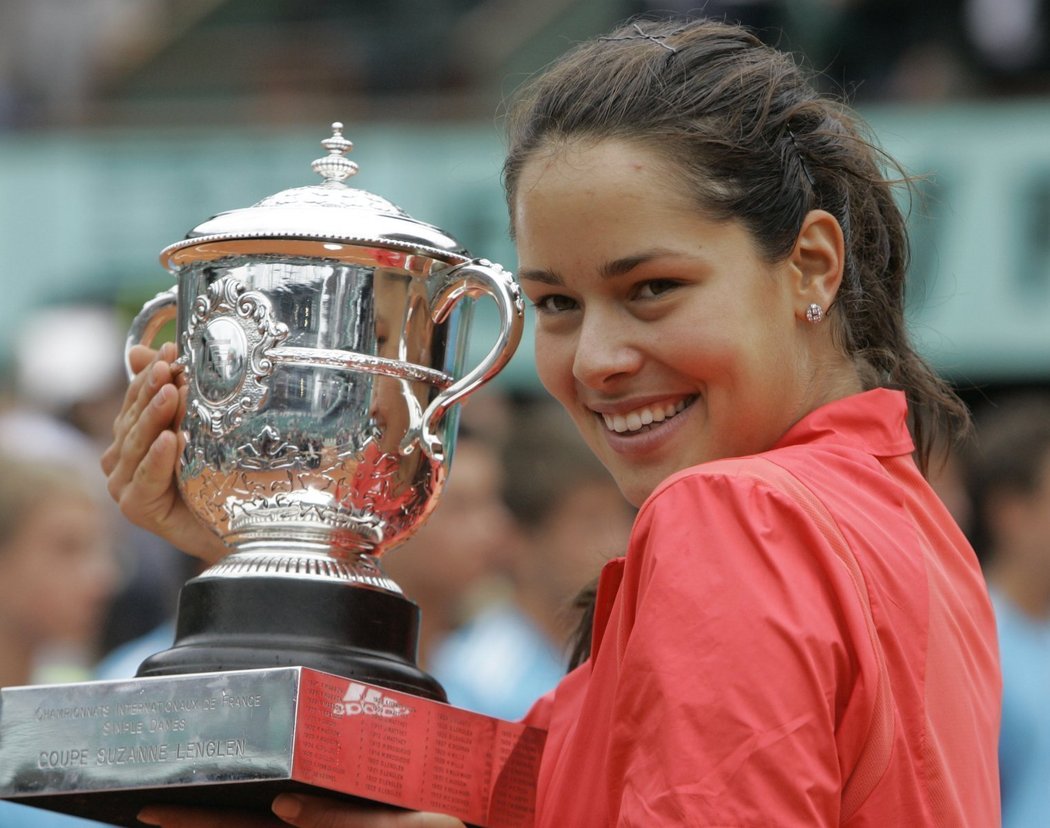 Ana Ivanovičová jako vítězka French Open