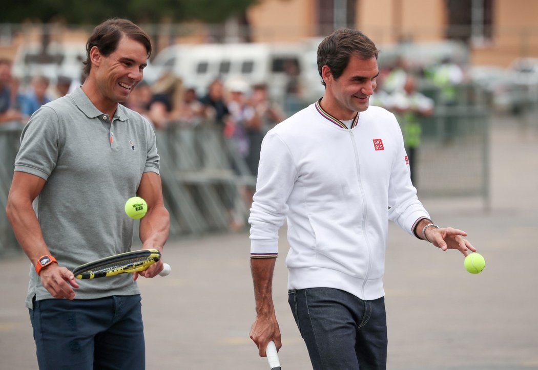 Roger Federer a Rafael Nadal v Kapském Městě