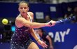 Česká tenistka Karolína Plíšková ve čtvrtfinálovém utkání na turnaji v Tokiu