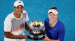 Tenistka Barbora Krejčíková vyhrála potřetí v řadě smíšenou čtyřhru na Australian Open. Stejně jako předloni zvítězila s Američanem Rajeevem Ramem.