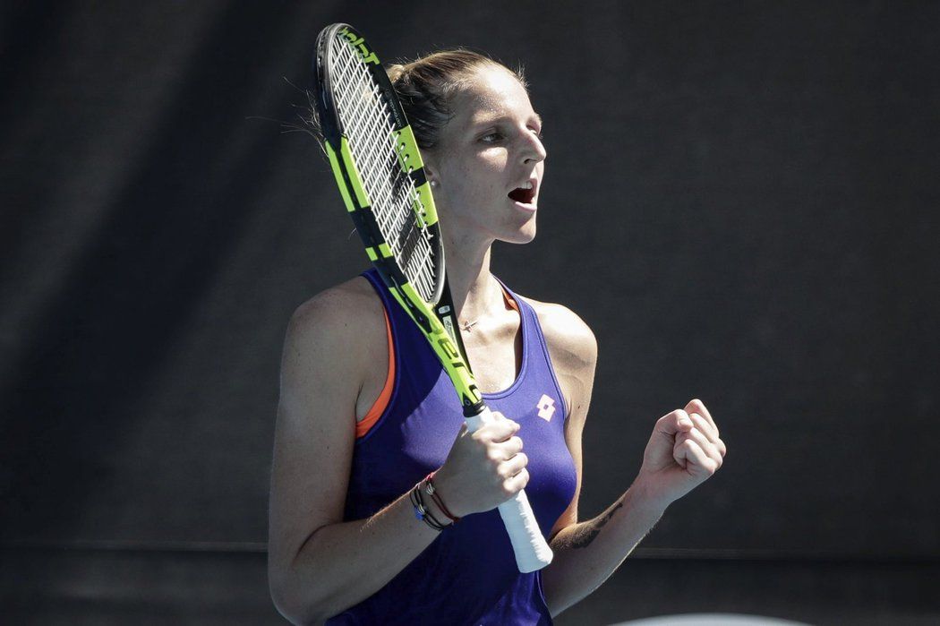 Kristýna Plíšková hraje na Australian Open hlavní soutěž potřetí a potřetí postoupila do 2. kola.