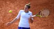 Česká tenistka Kristýna Plíšková v zápase na antukovém turnaji v pražské Stromovce