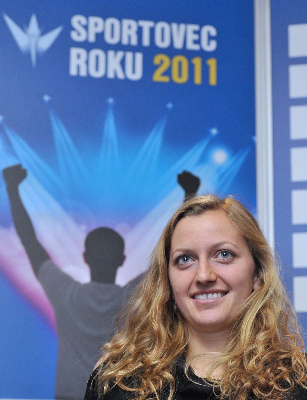 Česká tenistka na slavnostním vyhlášení nejlepších českých sportovců za rok 2011