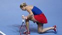 Česká tenistka Petra Kvitová během finále Fed Cupu proti Francii