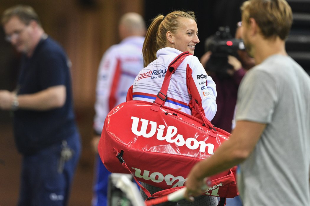 Petra Kvitová vynechá kvůli zvýšené teplotě dnešní trénink před finále Fed Cupu.