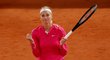 Česká tenistka Petra Kvitová se raduje z postupu do čtvrtfinále French Open